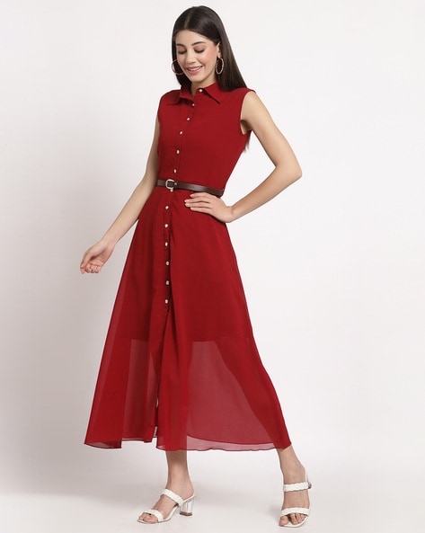 Lady Stark Women Maxi Red Dress - Buy Lady Stark Women Maxi Red Dress  Online at Best Prices in India | Flipkart.com