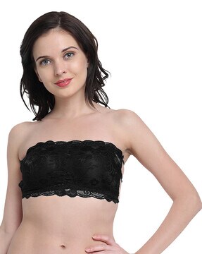 Lace Strapless Tube Bra