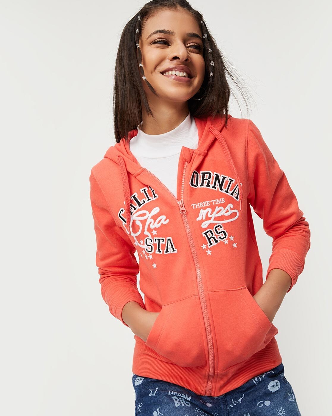 Buy Red Sweatshirts Hoodie for Girls by MAX Online Ajio