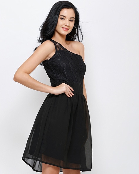 Siphon Women Fit Flare Black Dress Reviews: Latest Review of Siphon Women  Fit Flare Black Dress, Price in India