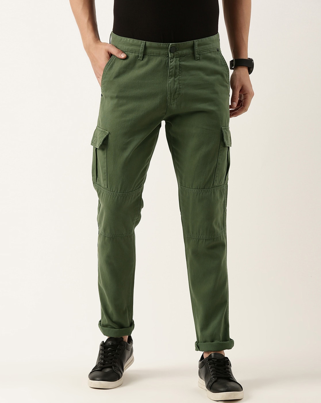 Womens Elastic Cargo Olive Green Pant | Dovetail Workwear