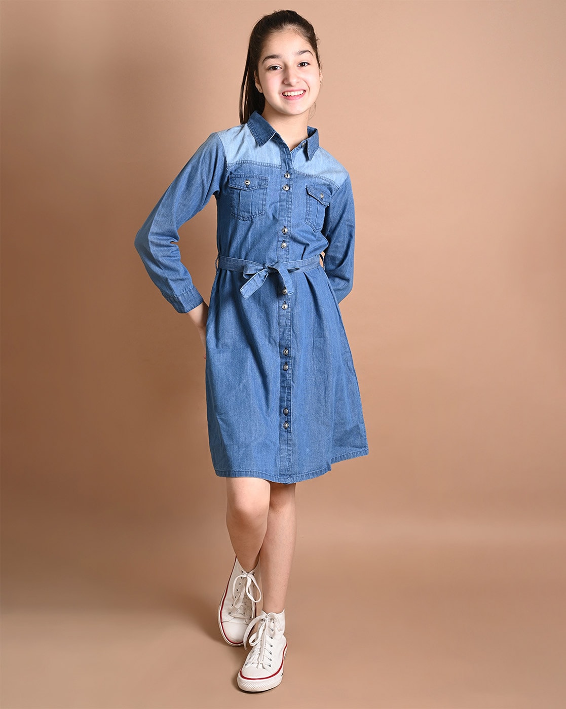 Denim shirt outlet dress kids