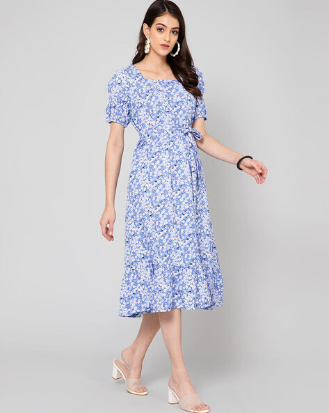 Buy Blue Dresses for Women by Cantabil Online Ajio