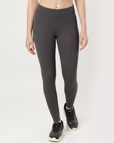 MW20 Microfiber Elastane Stretch Performance Leggings with Broad Waistband  and Stay Dry Technology