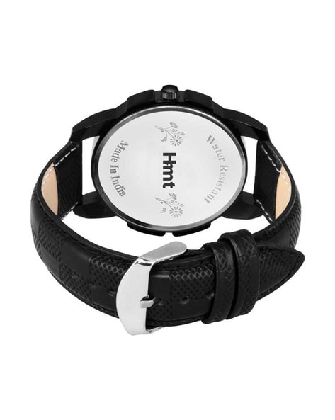 Buy hrnt BLK-GLD-9187 Pure Black Plated Leather(Patta) & WaterResistant &  Branded Black Watch Analog Watch - For Men Online at Best Prices in India -  JioMart.