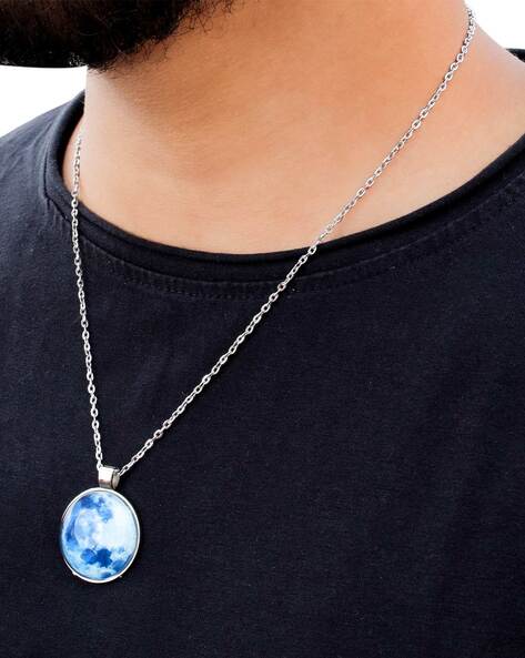 Turkish Handmade Gift Luxury Sapphire Stone 925 Sterling Silver Mens  Necklace | eBay