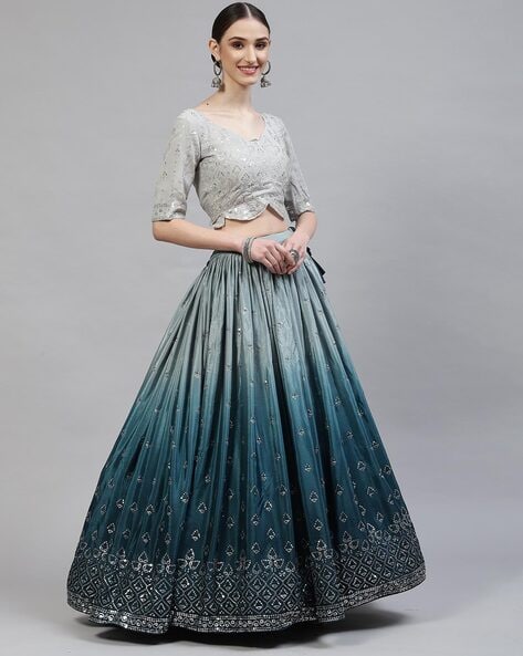 Buy Grey Lehenga Choli Sets for Women by GRANTHVA-FAB Online | Ajio.com