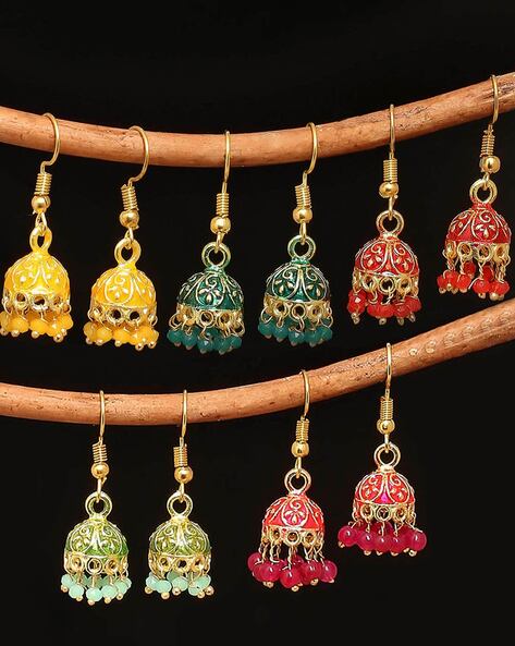 Pachi Kundan Chand Bali Long Gold Plated Earrings at Rs 330 / Pair in  Mumbai | Alex Jewellery Pvt Ltd
