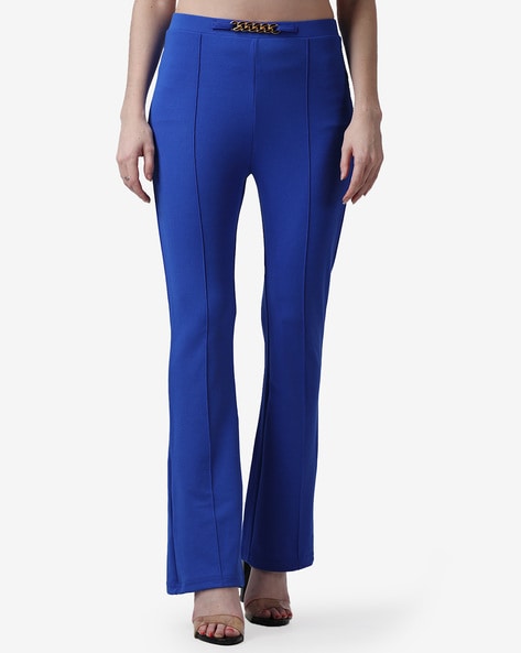 Bootcut Trousers with Flat Front