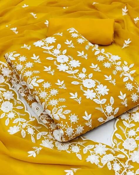 Buy Yellow Dress Material for Women by GRIVA DESIGNER Online