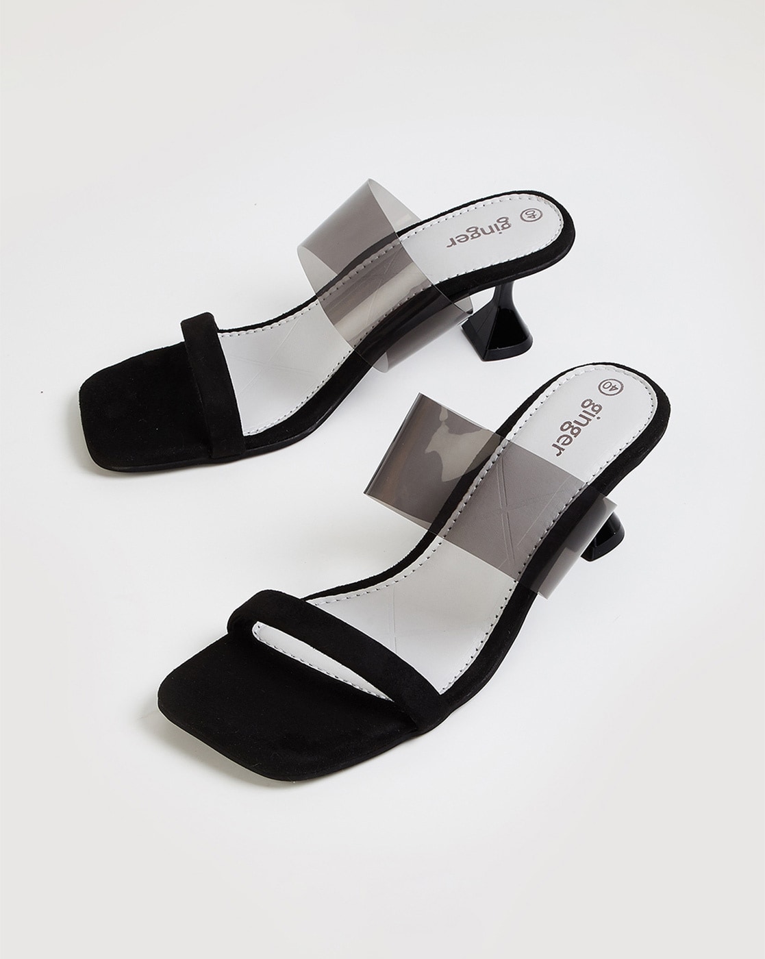 GINGER Women Textured Ankle Strap Block Heels | Lifestyle Stores | Viman  Nagar | Pune