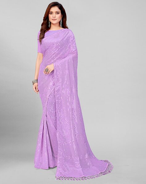 Shop Kanchipuram Silk Violet Purple Handloom Saree Online India USA UK –  Sunasa