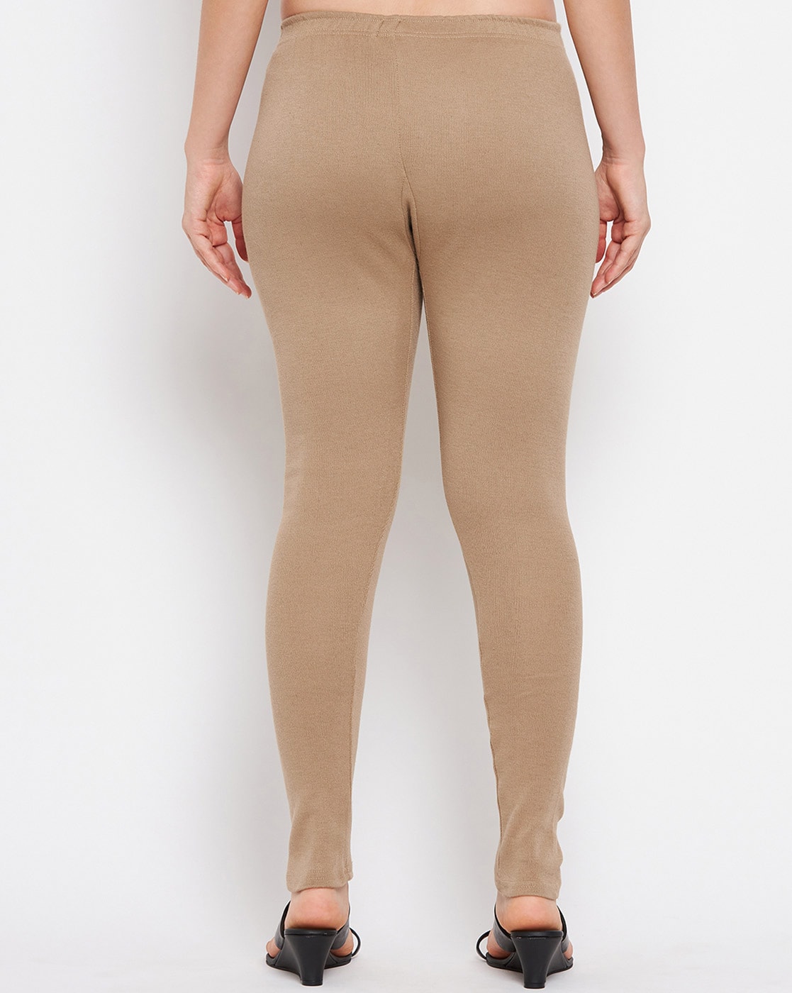 Buy Clora Mustard & Light Fawn Solid Woolen Leggings (Pack Of 2)Online at  Best Price - Clora Creation