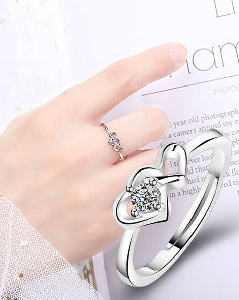 NUBIAN 3D LOVE SILVER RING ハートリング シルバー ダブル