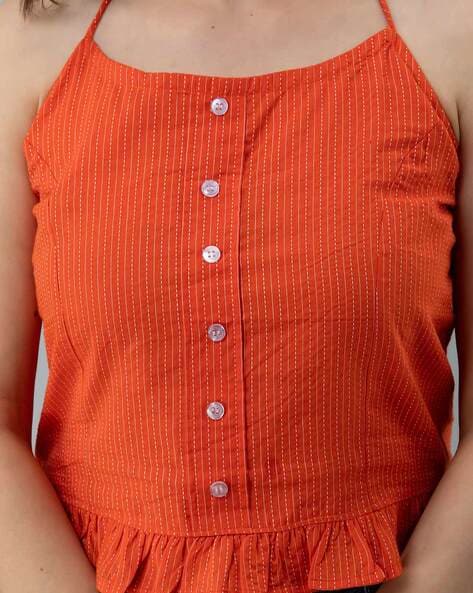 Buy Orange Tops for Women by MAYERO Online