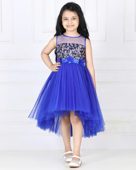 Frock for Baby Girl in Blue and Green color | Home Stitched dresses for  girls