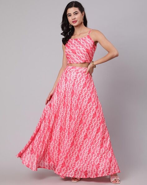 Buy Stylish Party Wear Pink Georgette Lehenga Choli with Jacket Online
