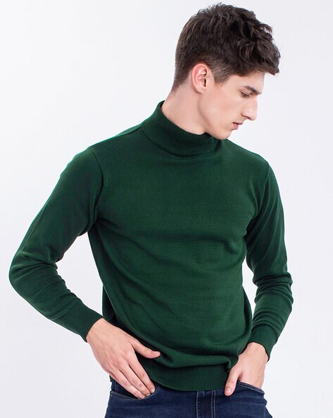 Green hot sale turtleneck shirt