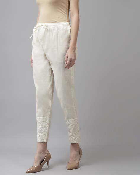 Buy Cream Trousers & Pants for Women by AARIKA GIRLS ETHNIC Online |  Ajio.com