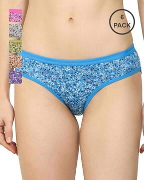 Pack of 6 Floral Print Seamless Panties