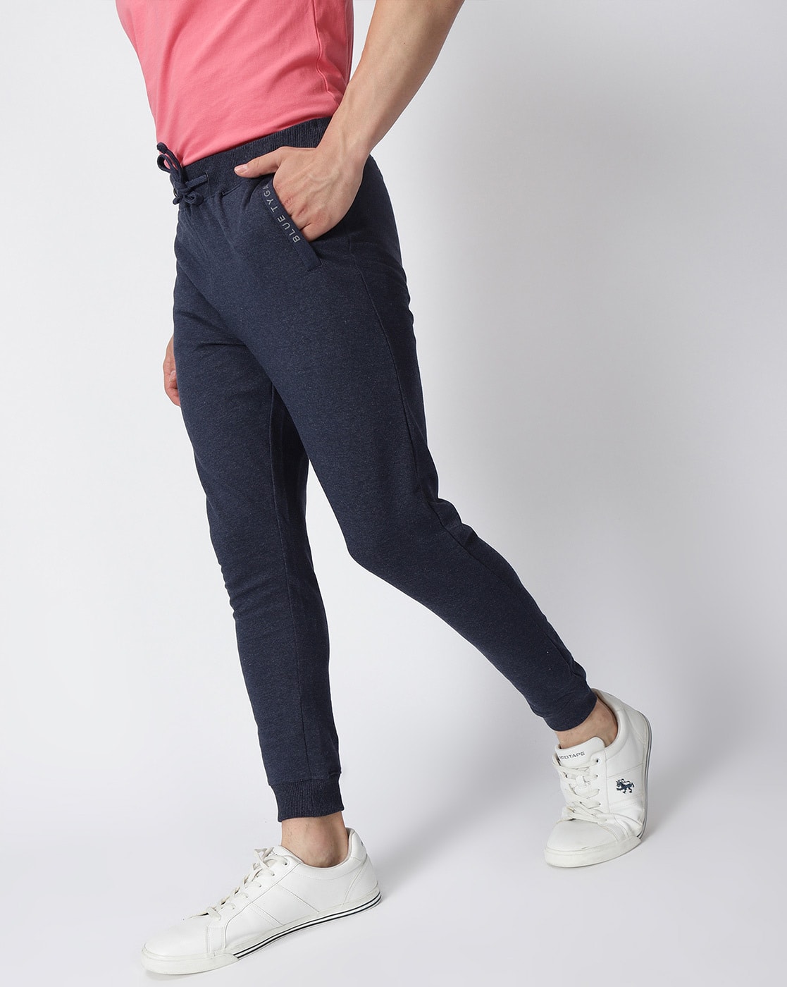 Blue Tyga Mens Joggers Blue Buy Grey Track Pants For Men By BLUE