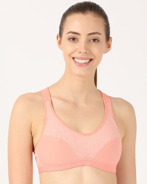 Jockey Women's Non Padded Super Combed Cotton Elastane Stretch Full  Coverage Slip-On Active Bra – Online Shopping site in India