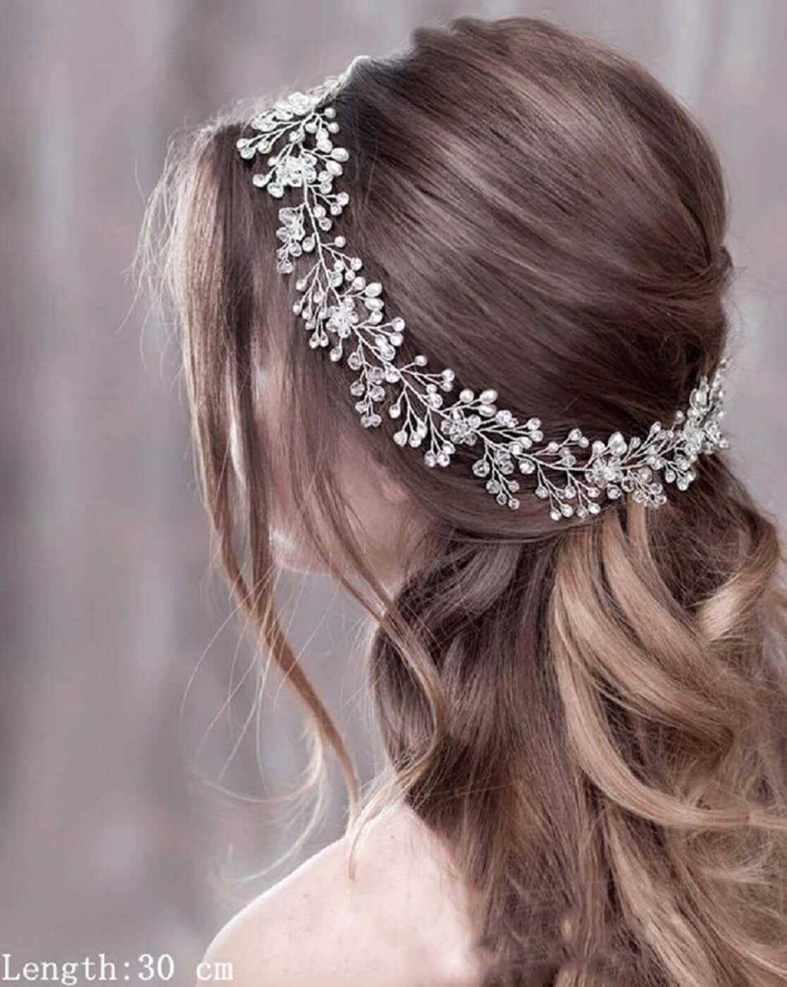 Buy Wedding Tiara, Bridal Forehead Band, Wedding Hair Piece, Bridal  Headpiece, Wedding Headpiece, Crystal Pearl Wreath, Bridal Headband, Boho  Online in India - Etsy
