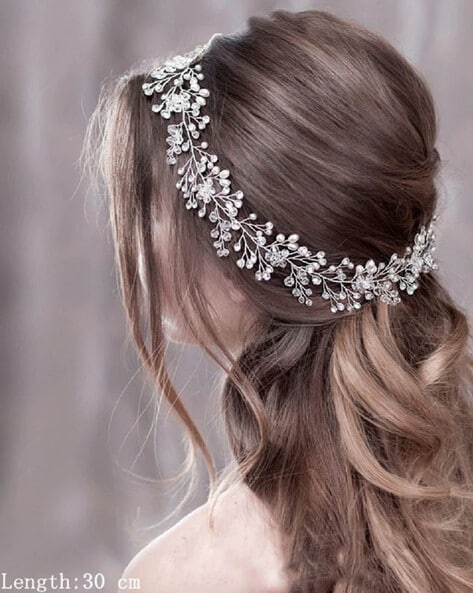 SYGA Flower Tiara Headband and Flower Floral Hair Bands Floral Garland For  Women Bride Wedding Vine