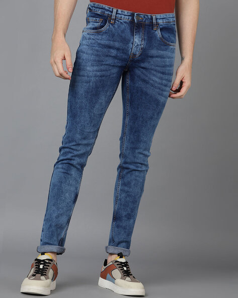 Buy Dark Blue Jeans for Men by URBANO FASHION Online