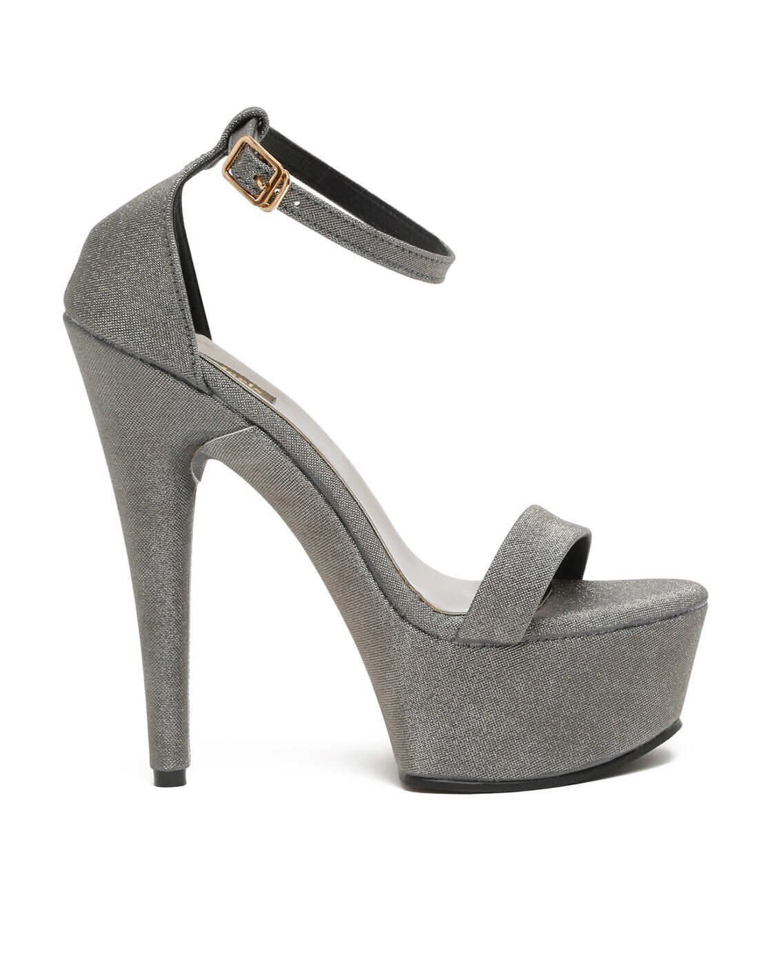 Grey ankle strap heels new arrivals