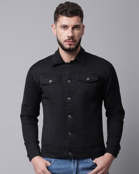 Buy Slim Fit Denim Jacket with Flap Pockets Online at Best Prices in India  - JioMart.