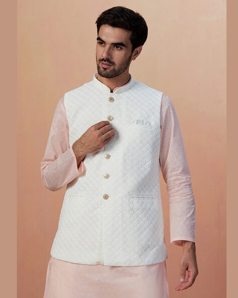 Buy Cream 3-Piece Ethnic Suit for Men by hangup Online | Ajio.com