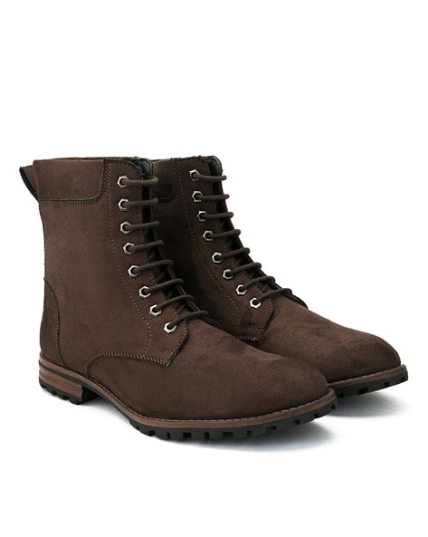 Hirels Lace-up Suede Boots