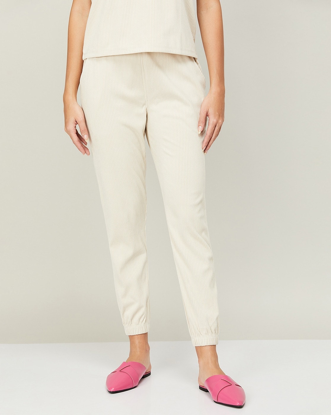 Wide trousers - Cream - Ladies | H&M GB
