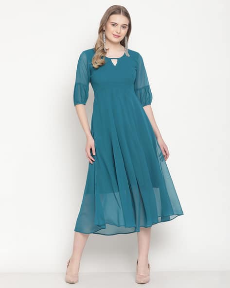 Round-Neck Maxi Dress