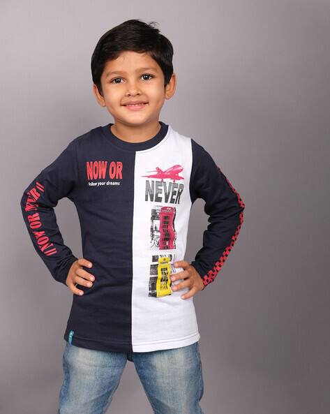 3pin Color-Block Crew-Neck T-Shirt