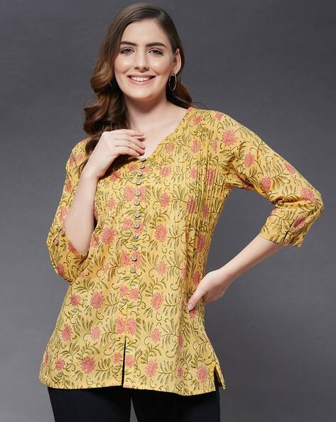 Buy Yellow Kurtis Tunics for Women by AZIRA Online Ajio