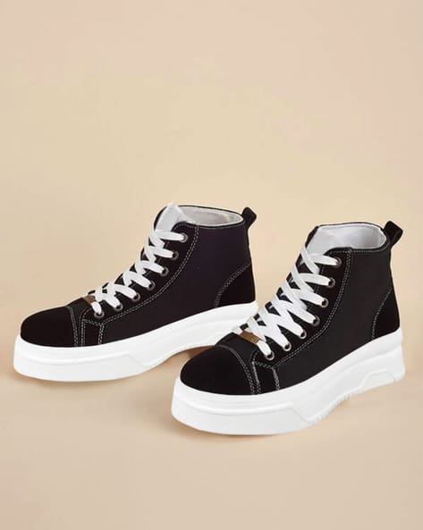 Women High-Top Lace-Up Sneakers