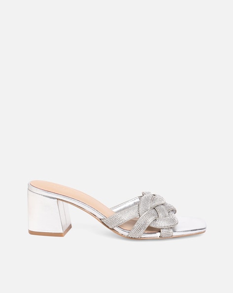 Buy Silver Heeled Sandals for Women by Aldo Online Ajio