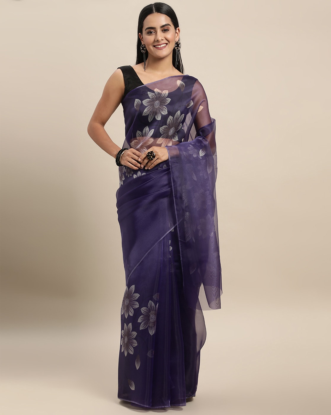 Buy Brown Sarees for Women by VASTRANAND Online | Ajio.com