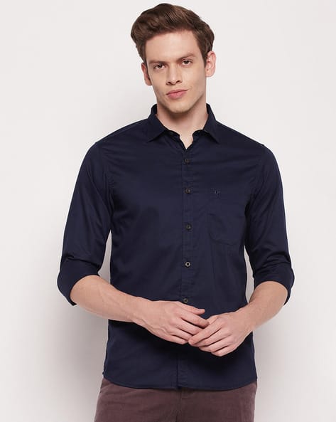 Full Sleeves Shirt with Spread Collar