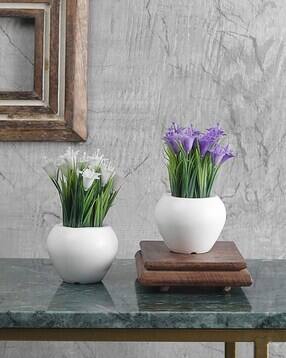 foliyaj Set of 2 Artificial Mini Potted Lillies-picture-43