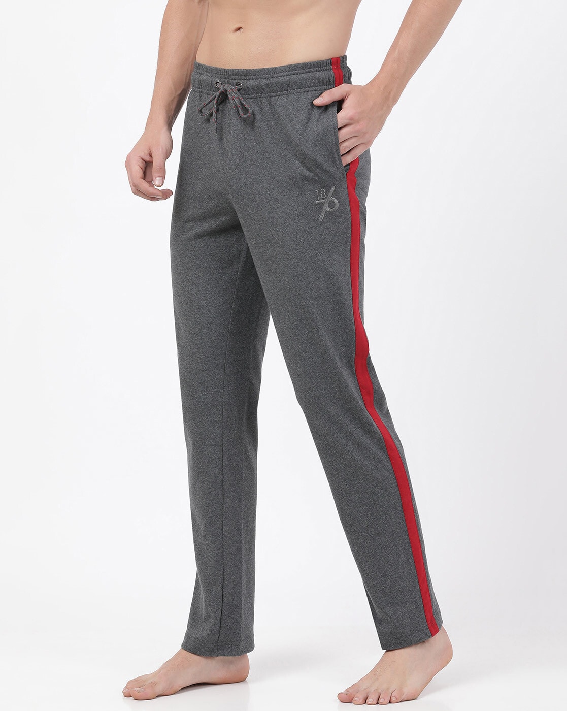Buy Jockey Charcoal Melange & Shanghai Red Jersey Pants - 9500 for Men  Online @ Tata CLiQ