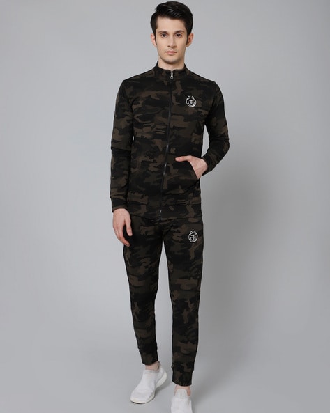 Army print hot sale tracksuit