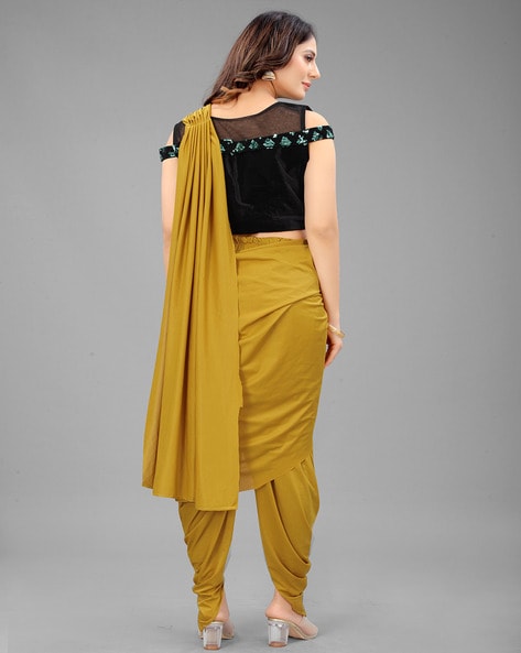 Buy Glamorous Dhoti Saree With Embellished Belt, Indowestern Dress, Indian  Wedding Mehendi Sangeet Party Wear Dress, Indian Fusion Wear Online in  India - Etsy | Dhoti saree, Party wear dresses, Saree with belt