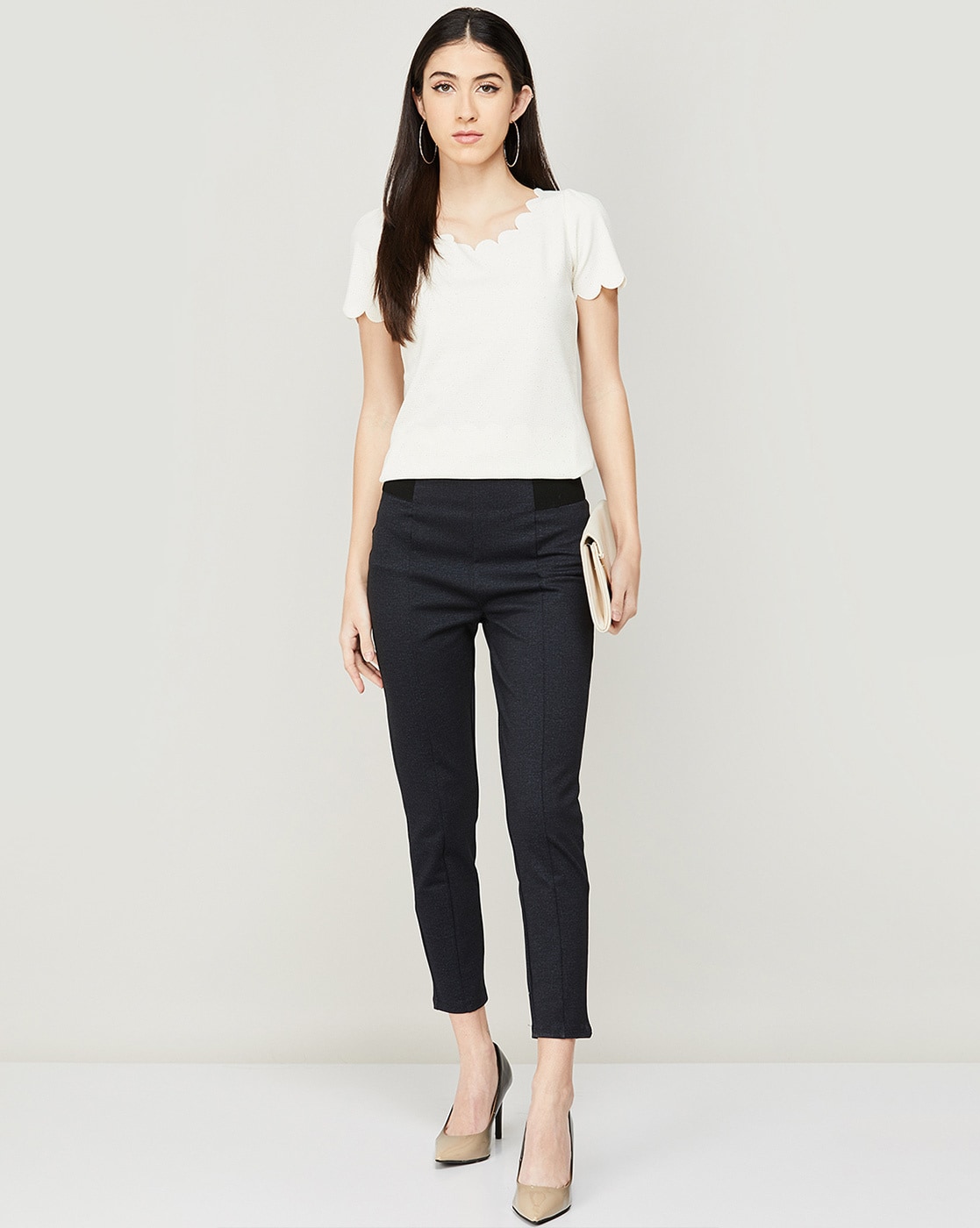 Buy Off White Tops for Women by CODE BY LIFESTYLE Online