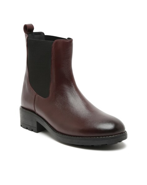 Genuine leather chelsea on sale boots