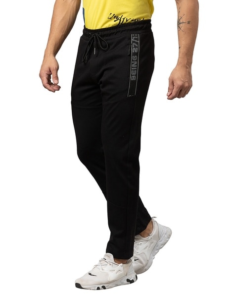 Being Human Printed Cotton Regular Fit Mens Track Pants Black Size36   Amazonin Clothing  Accessories