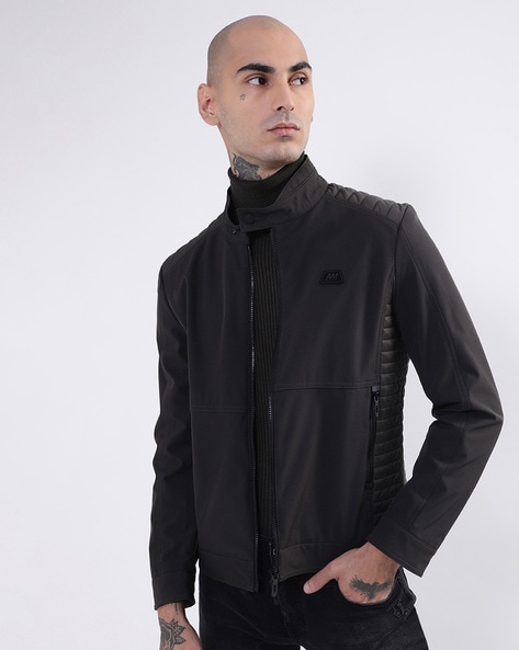 Antony Morato REGULAR-FIT SWEATSHIRT IN STRETCH FABRIC WITH CONTRASTING  DETAILS - Summer jacket - black - Zalando.de