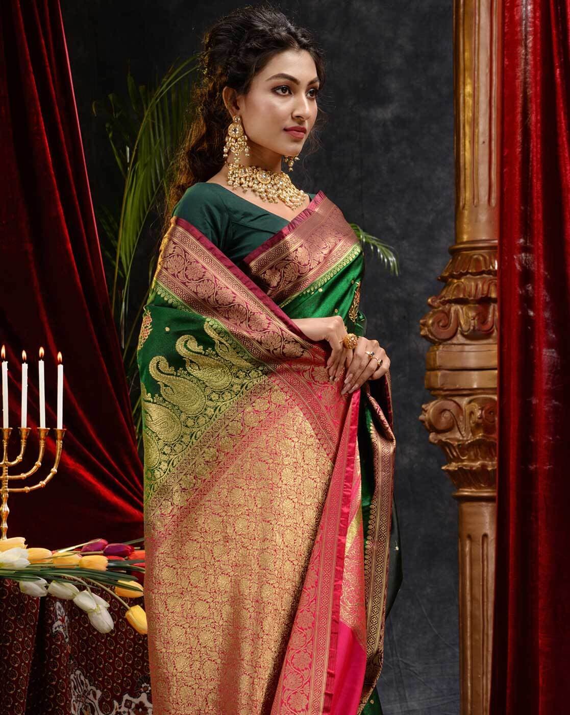 stunning, the always in green and maroon, Nalli Kanjivaram Saree | Saree  dress, Kanjivaram sarees silk, Silk saree kanchipuram